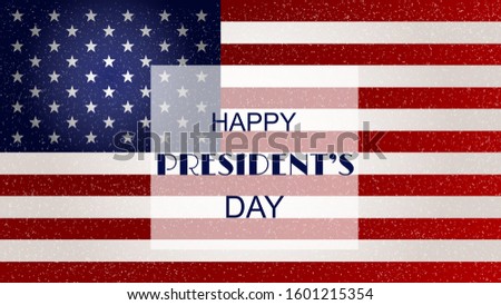 president day poster with red and blue design independence design day. Happy Presidents Day greating card. Vector illustration.