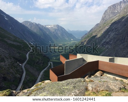 Picture of Norwegian mountains and fjords.