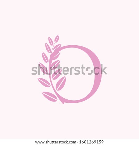 logo letter o with leaf vector design
