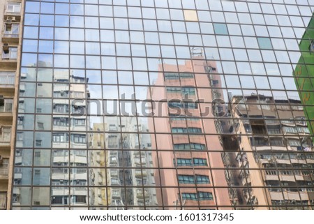 Glass windows wall of high rise building