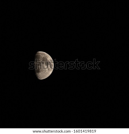 half moon crescent night black white stone round closeup background