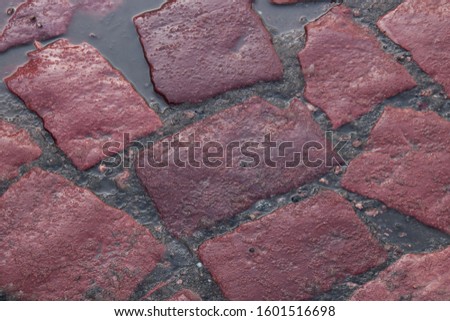 Background of old authentic pavers