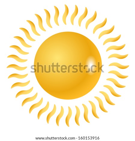 Sun vector symbol, graphics or icon
