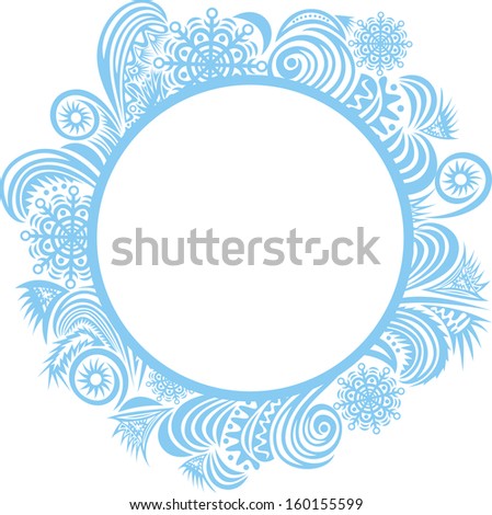 Beautiful winter pattern frame happy new year merry christmas card illustration