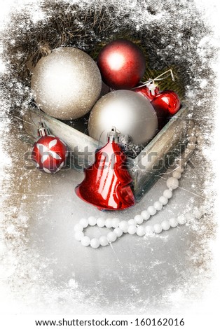 Vintage Christmas background with Christmas decoration