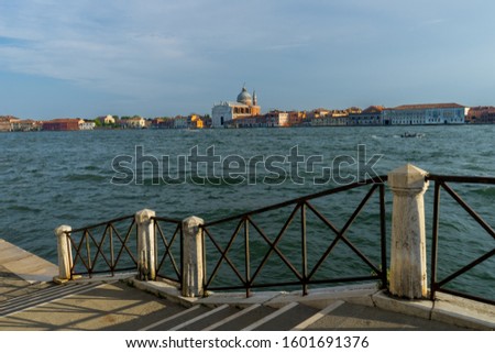 The island of Giudecca as seen from the area Dorsoduro in Venice, Italy. 
