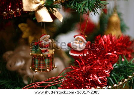 Beautifully decorated Christmas tree. Decorations on Christmas tree.