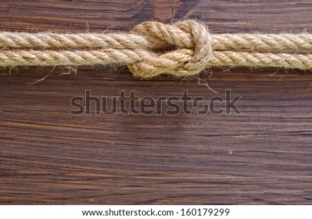 rope on wooden background
