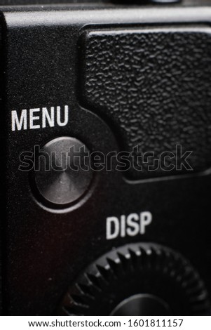 menu button on the camera