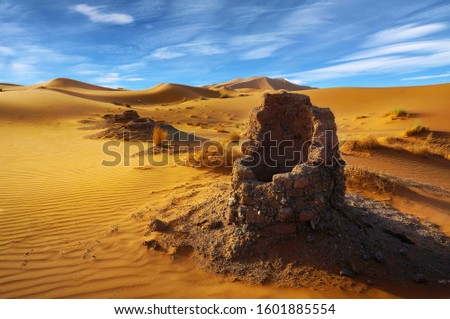 old water well in the sahara desert   Royalty-Free Stock Photo #1601885554