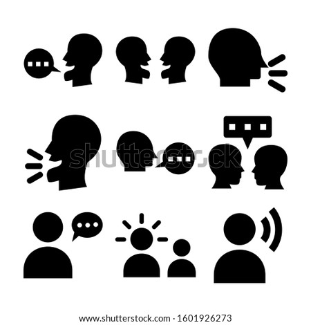 speak icon isolated sign symbol vector illustration - Collection of high quality black style vector icons
