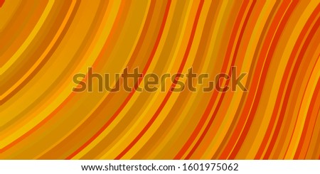 Light Orange vector background with curves. Gradient illustration in simple style with bows. Pattern for websites, landing pages.