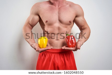 man with vegetables for proper nutrition