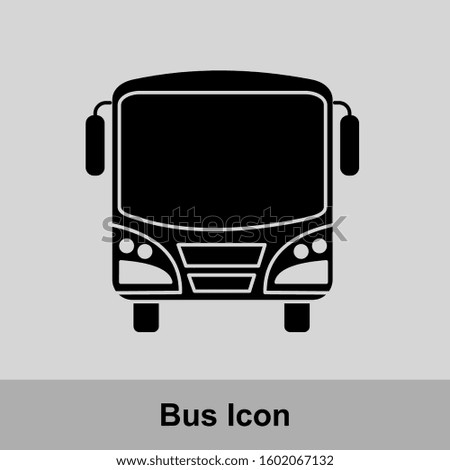 Bus icon with a white background. Vector illustration.