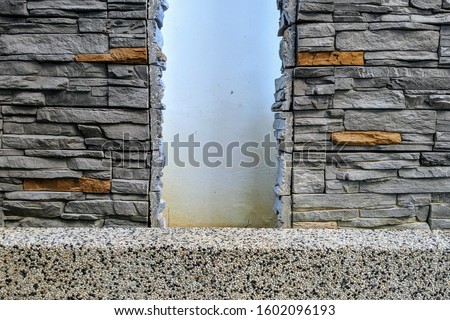 Background of stone wall texture photo. Natural stone wall texture for background. Old Brick texture, Grunge brick wall background.