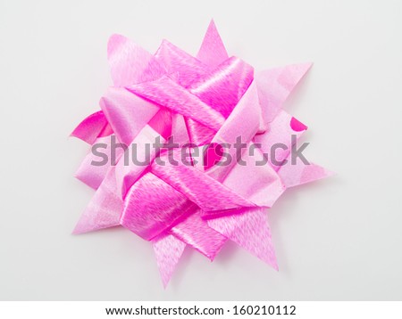Pink gift star bows with ribbons