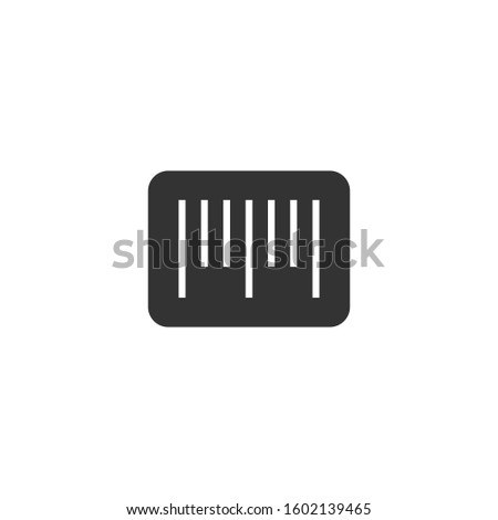 Barcode icon in flat style. Product distribution vector illustration on white isolated background. Bar code business concept.