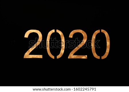 2020 Gold symbol and number