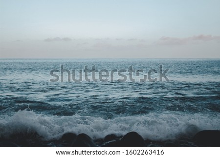 Waves crashing on the rocky coast of Santa Cruz de La Palma
