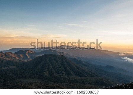 Bromo Tengger caldera seen from the summit of Mount Semeru