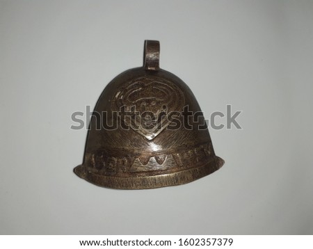 brass bell photo with white background
