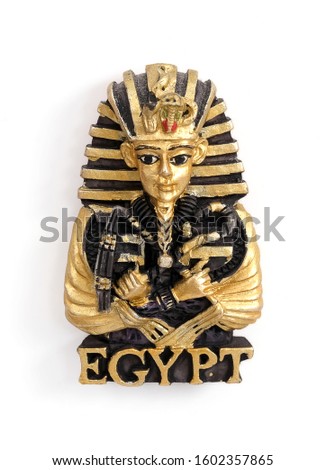 Souvenir (magnet) from Egypt isolated on white background. Design element with clipping path