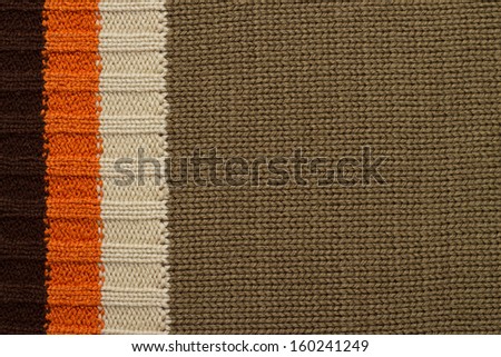 Fabric brown wool material with stripes