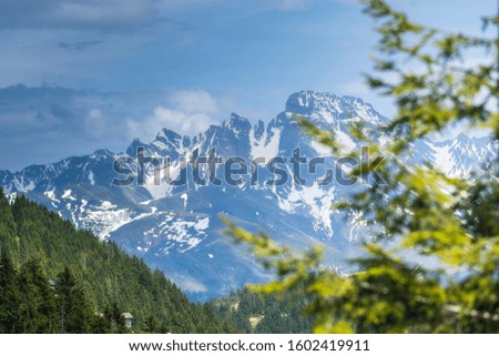 Pokut Plateau and Snowy Kackar Mountains in Eastern Black Sea Region of Turkey, Rize / Turkey.