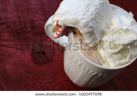 Delicious hot chocolate picture taken from above