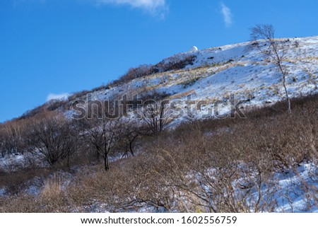 This is the Winter Landscapes at Kirigamine highland in Nagano Prefecture, Japan.