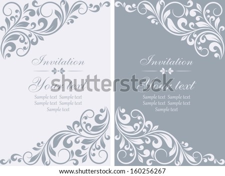 Floral invitation cards 