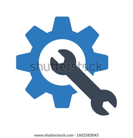 gear vector glyph color icon 