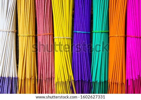 Colorful Incense Stick Background Image Royalty-Free Stock Photo #1602627331