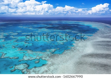 This is the Seascape of Great Barrier Reef in Queensland, Australia.