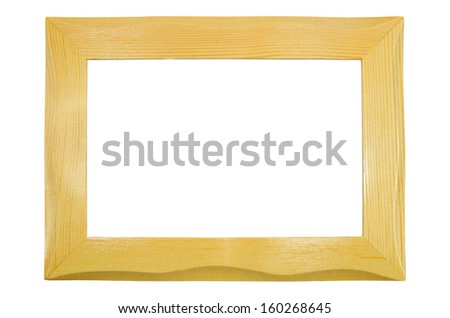 empty picture frame isolated on white background