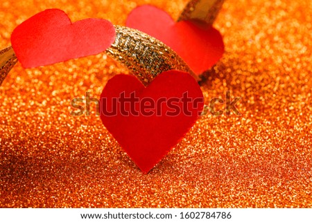 red color little heart.Valentines day concept