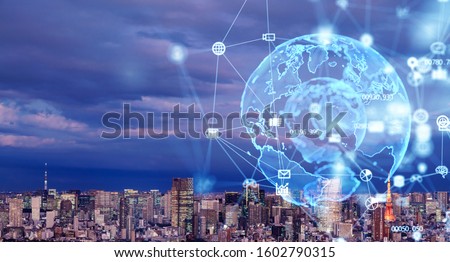 Global communication network concept. Worldwide business.