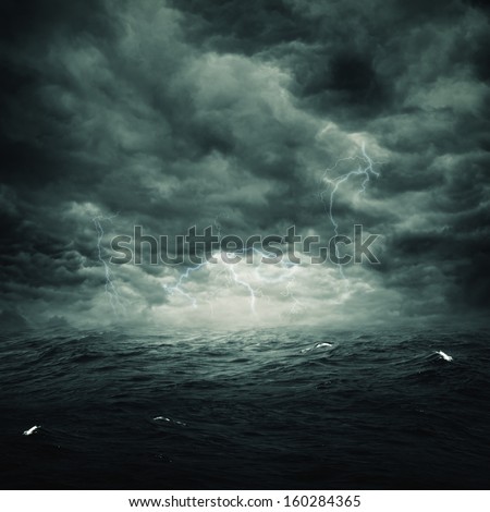 Stormy ocean, abstract natural backgrounds for your design Royalty-Free Stock Photo #160284365