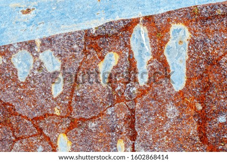 High resolution view on aged and weathered rusty walls found in an industrial enviroment
