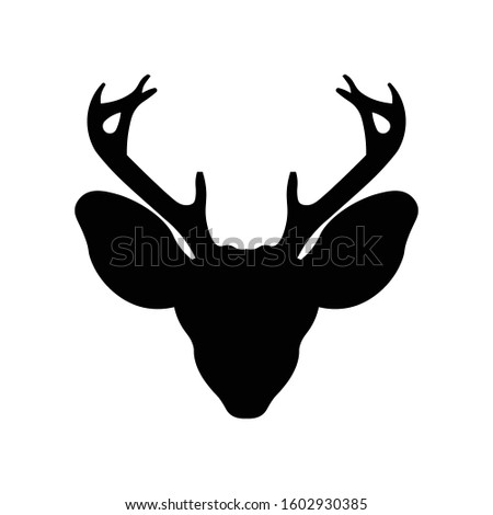 Black and White Deer Icon and Logo
