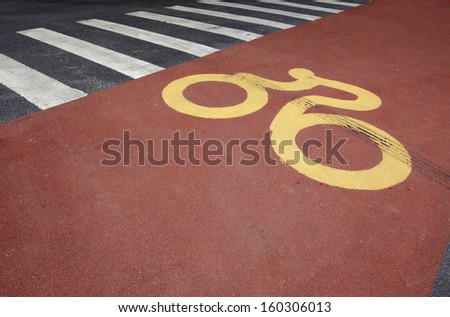  The road with the bike lanes 