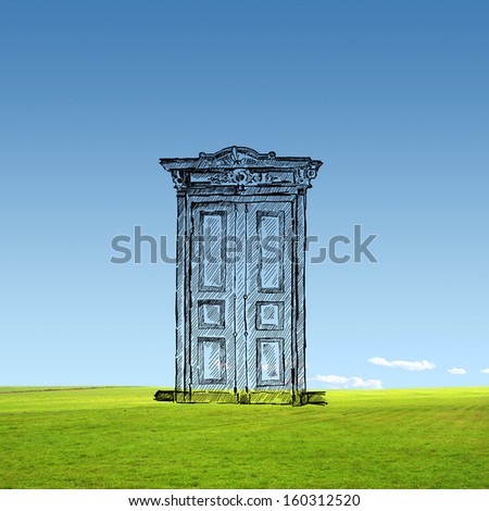 door in landscape 