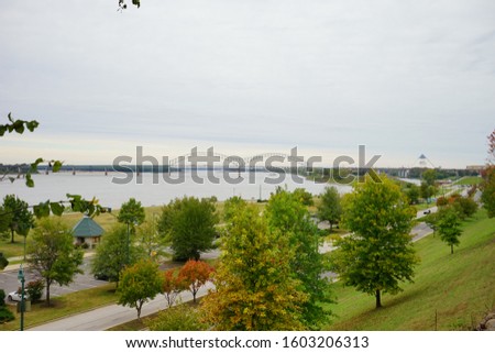 Memphis city autumn landscape, State of Tennessee