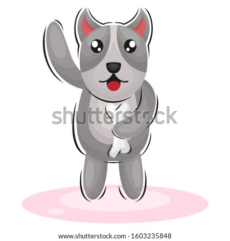 adorable cute dog mascot premium vector