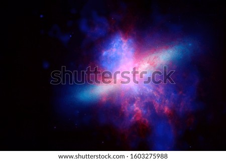 Beautiful cosmos, spiral, with bright light. Elements of this image were furnished by NASA