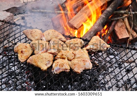 A traditional South African chicken braai.  