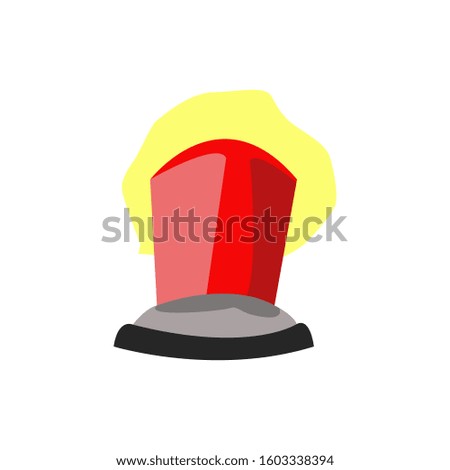 emergency red bulb  vector and clip art
