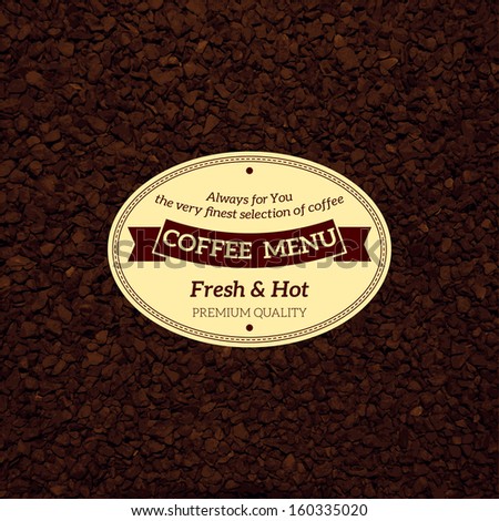 vector bekgraund coffee menu and label