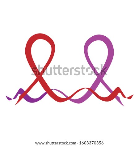 Ribbon simple illustration clip art vector


