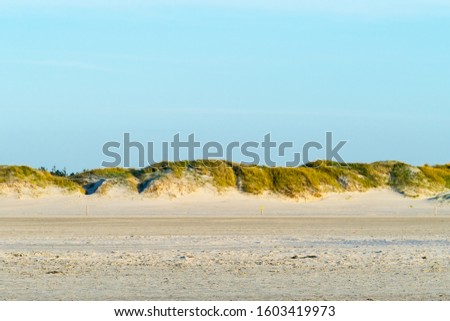 Panorama Dunes on Beach St. Peter-Ording Germany 